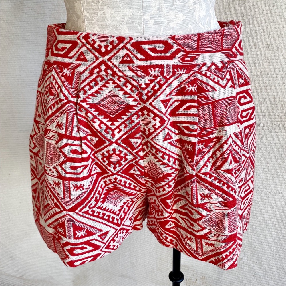 Revolve Line & Dot Aztec Print Southwestern Shorts - Picture 1 of 8